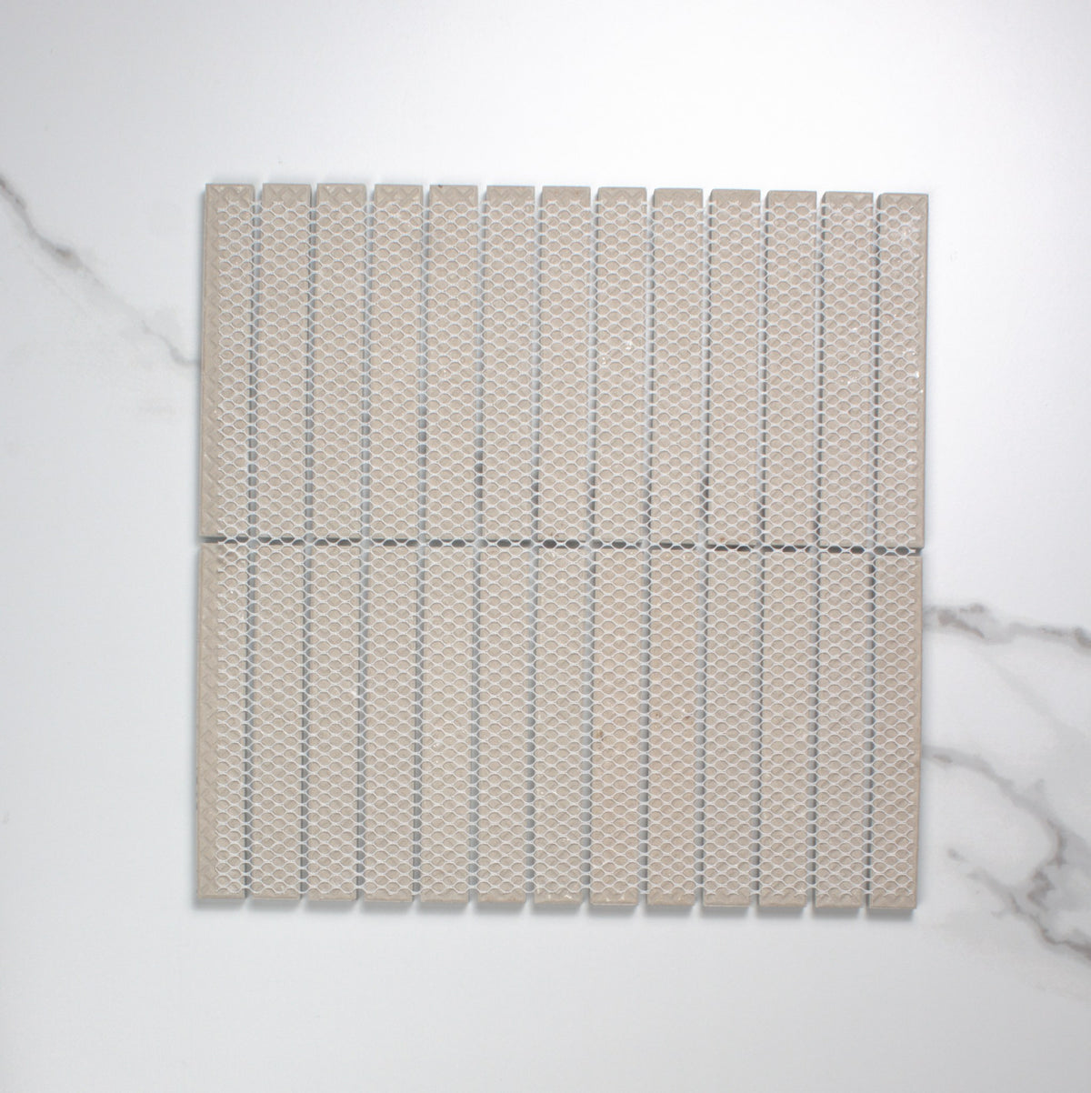 osaka mist blue matt concave finger mosaic 20x145mm top view