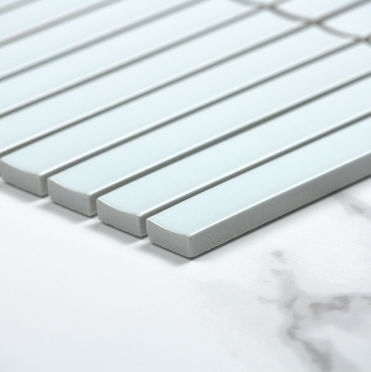 osaka mist blue matt concave finger mosaic 20x145mm angle view
