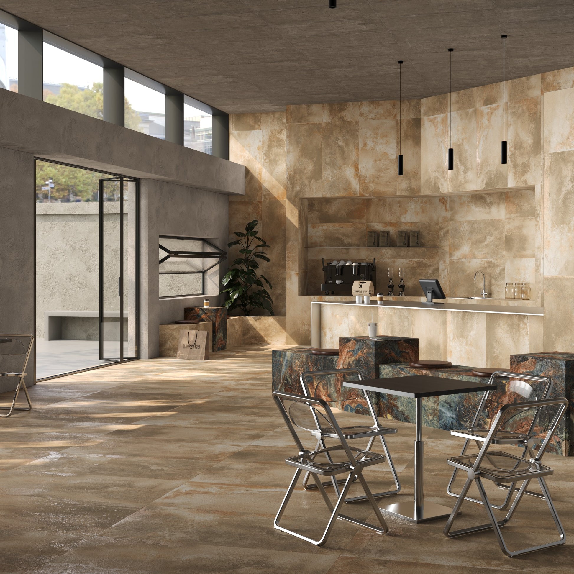 Oxide Metal Giallo Matt 600x1200mm lifestyle