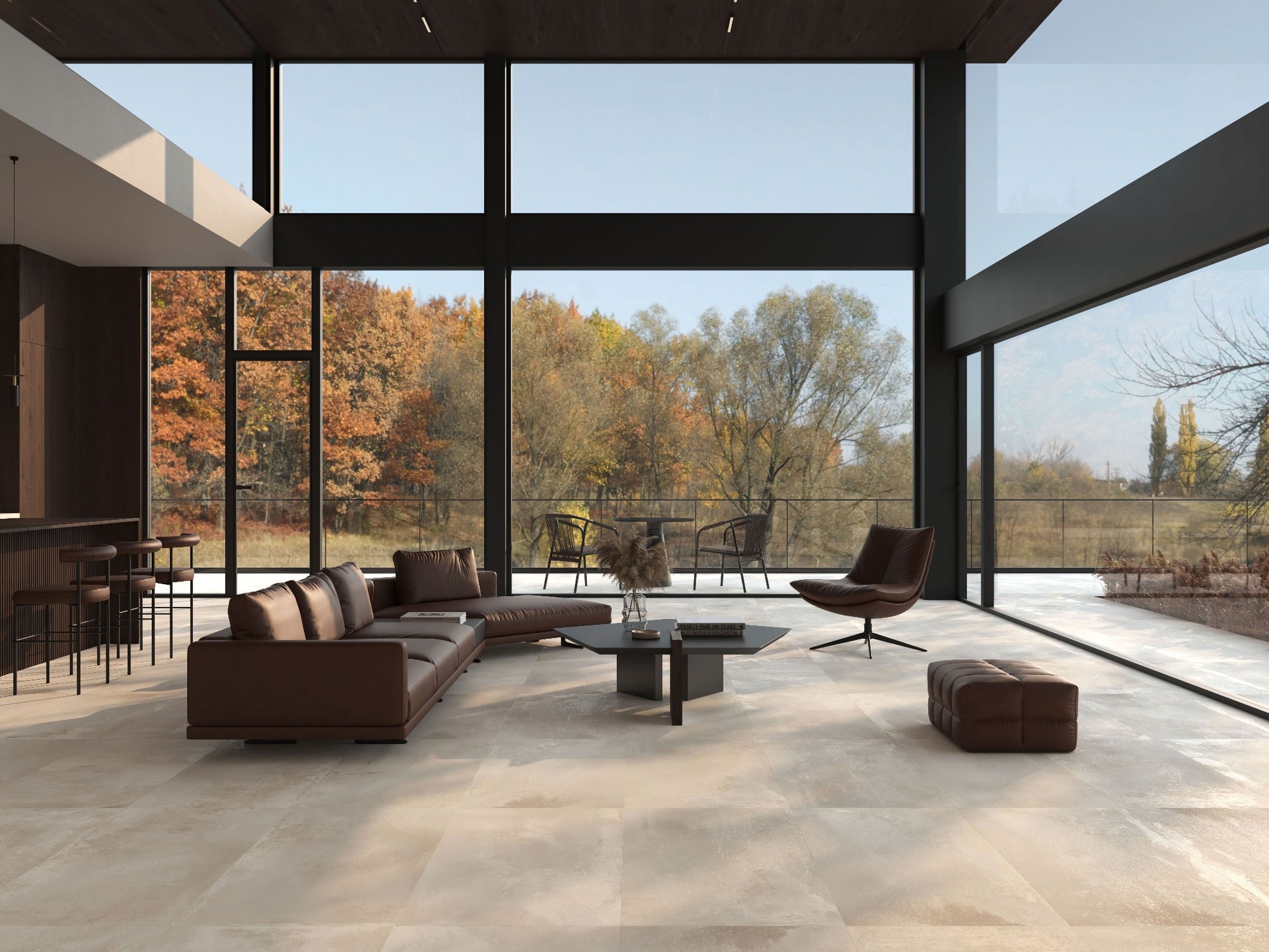 Oxide Metal Pearl Rust Matt 600x1200mm lifestyle