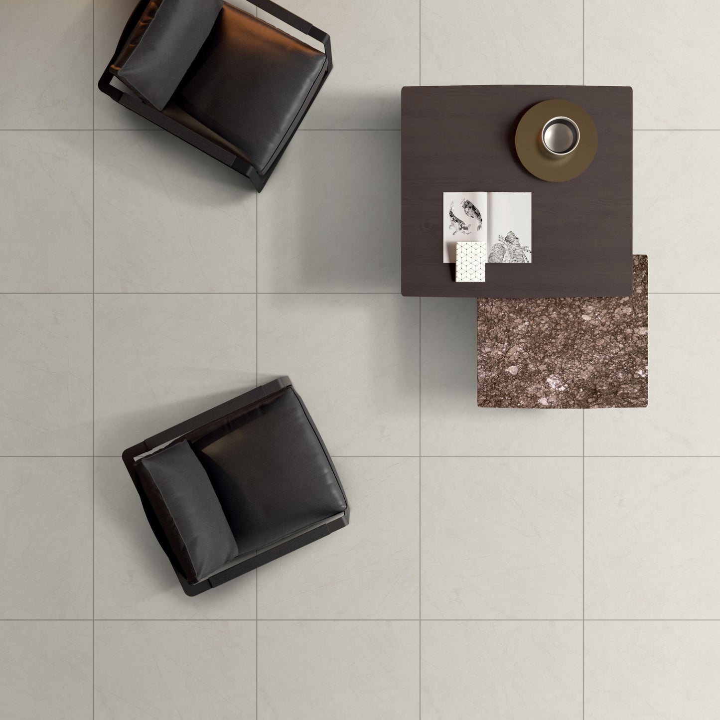 Pedra White Matt 300x300mm lifestyle