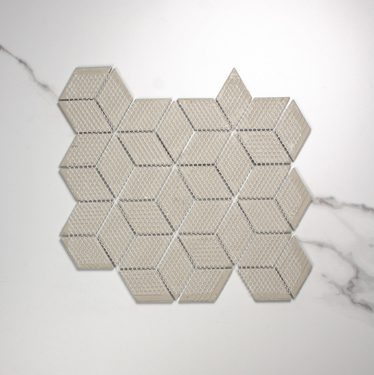Grey Gloss Cube 48x48mm top view