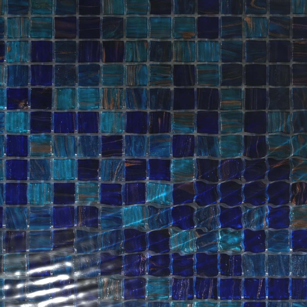 Paradise Maldives Glass Mosaic Pool Safe 300x300mm under water