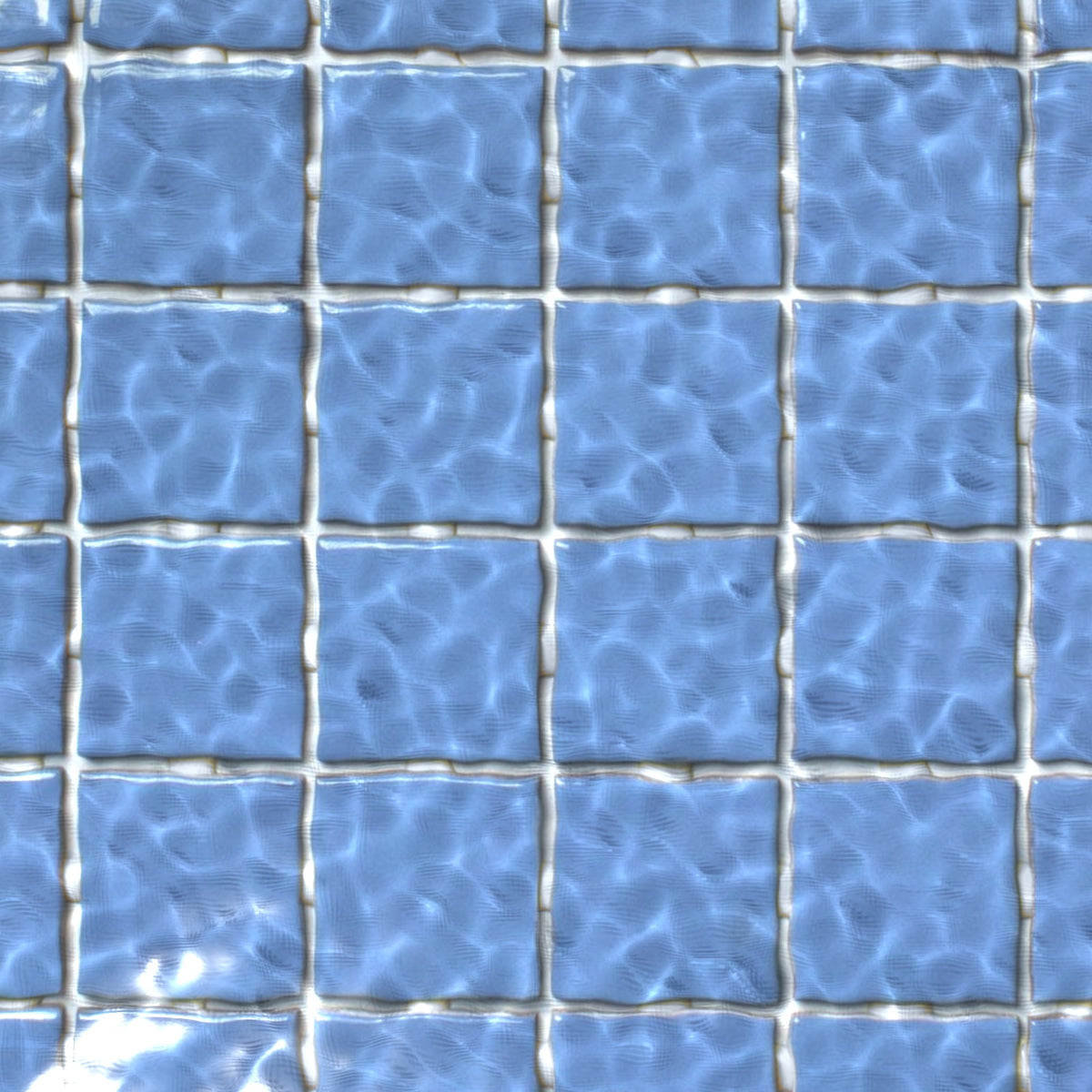 VitrA Cool Blue Gloss Mosaic 50x50mm under water