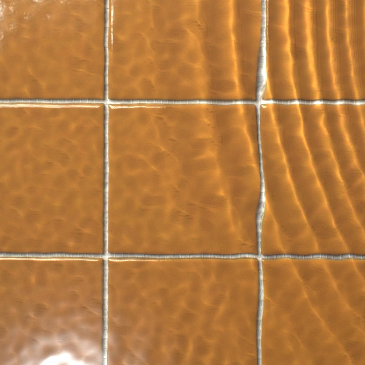 VitrA Ochre Yellow Gloss Mosaic 100x100mm under water