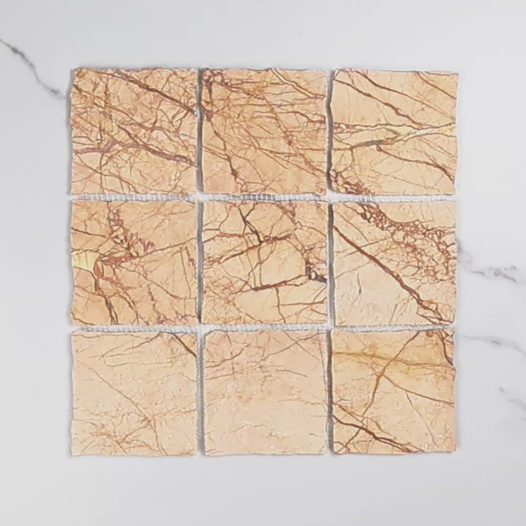 Elementa Cream Block Mosaic 100x100mm tile video