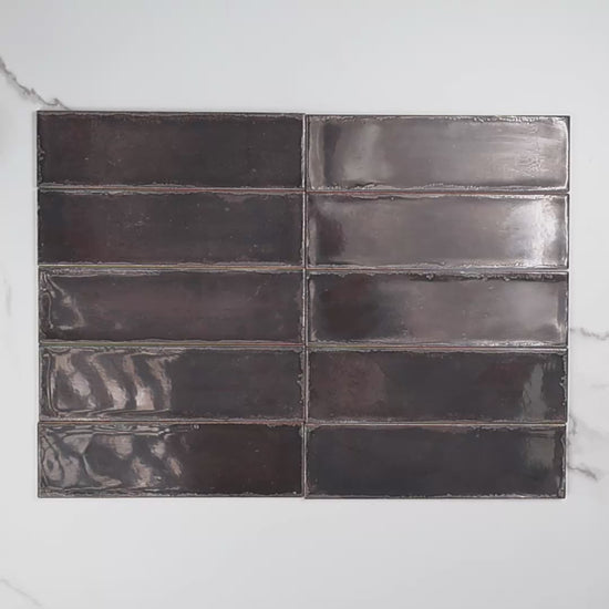 Atlantique Charbon Gloss 69x240mm tile video