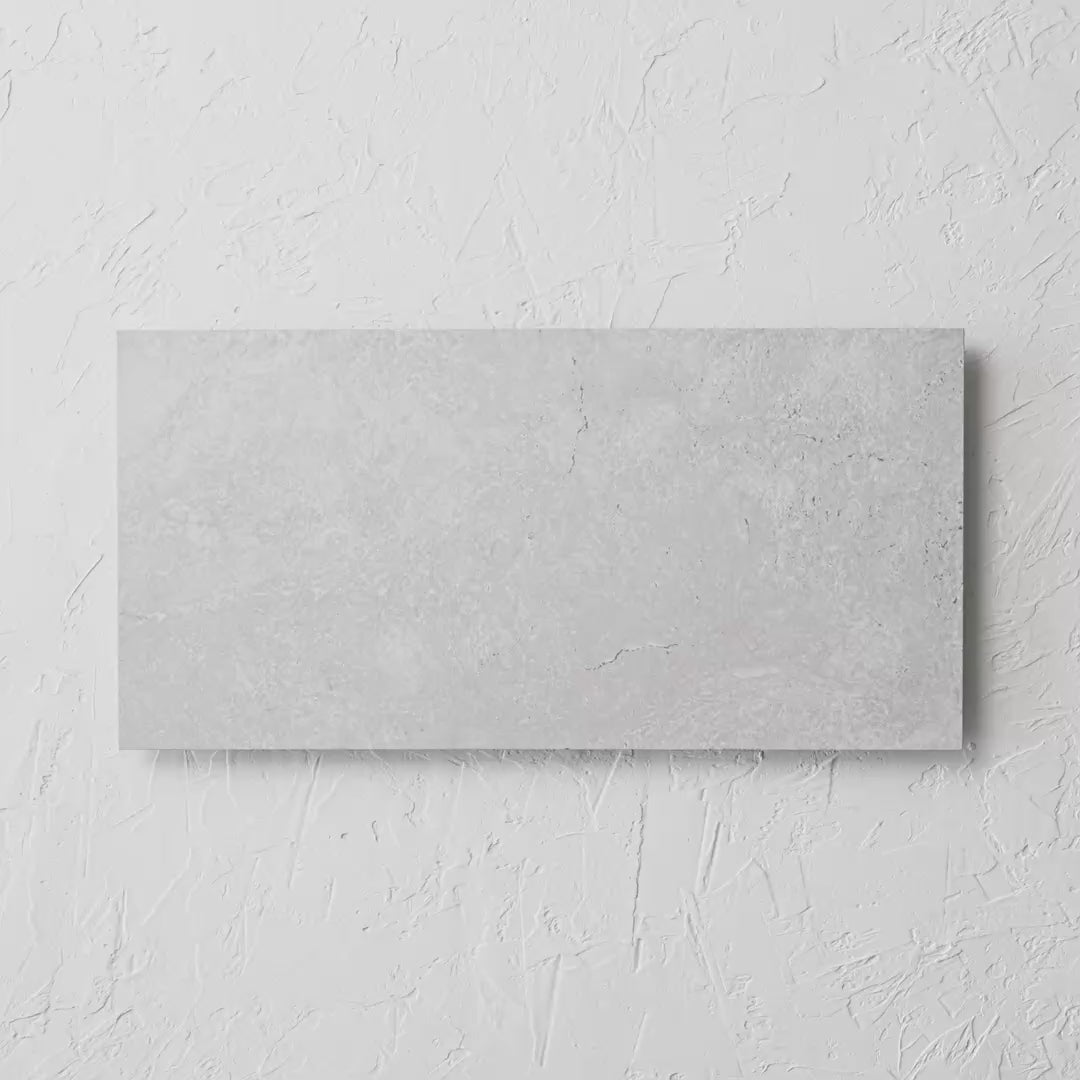 Dino Bianco Rectified Inout 300X600Mm tile shown in hand