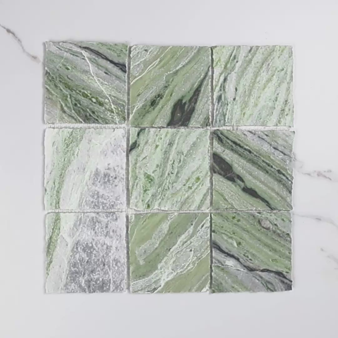 Elementa Cloud Emerald Mosaic 100x100mm tile video