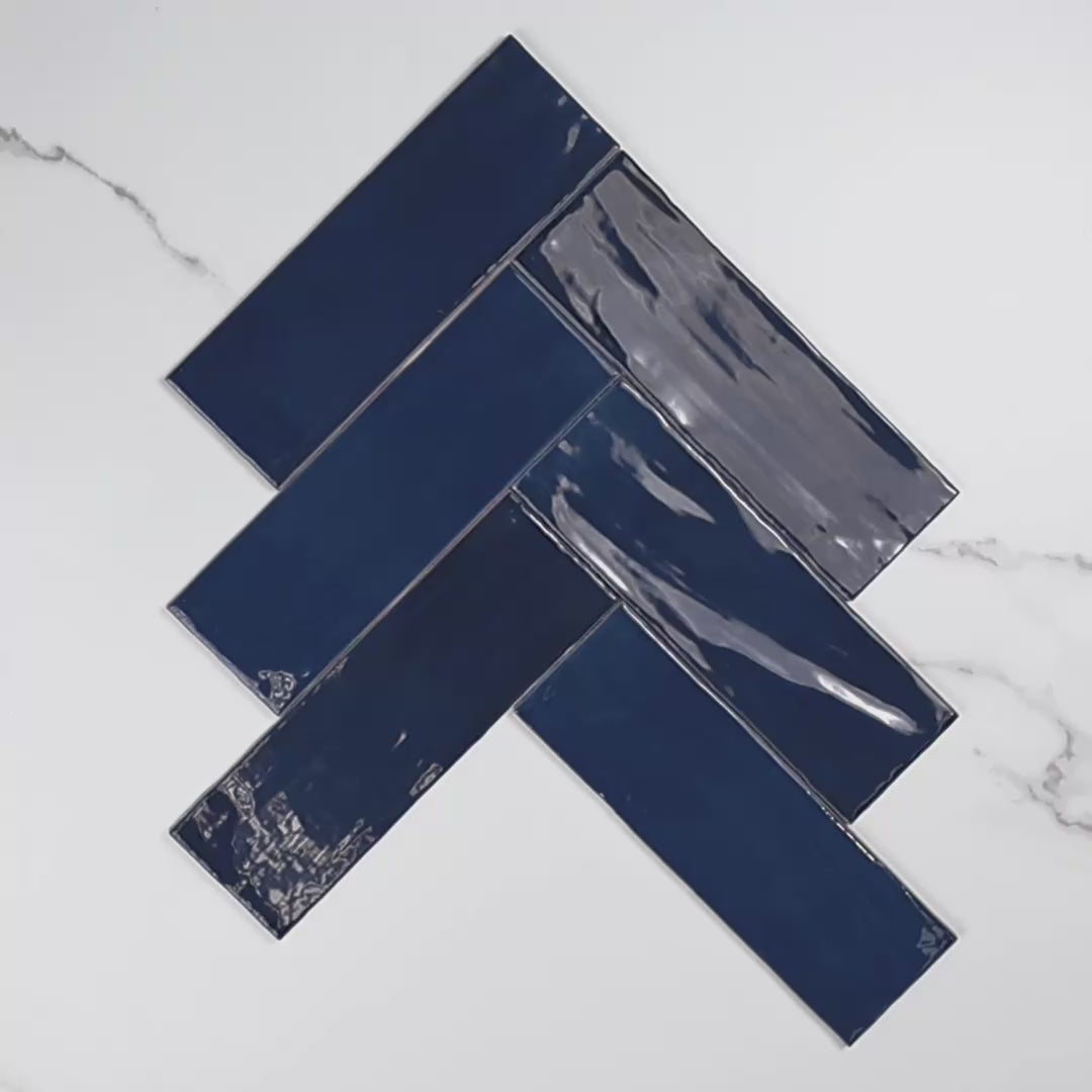 Tabarca Marino Gloss 75x230mm tile video