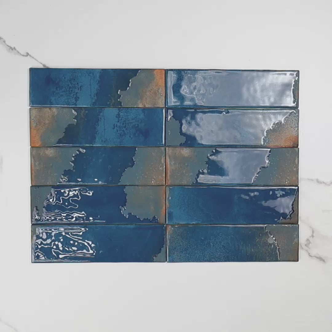 Granadella Marino Gloss 64x223mm tile video