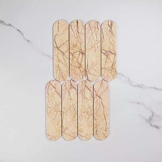 Elementa Cream Block Cylinder Mosaic 50x198mm tile video