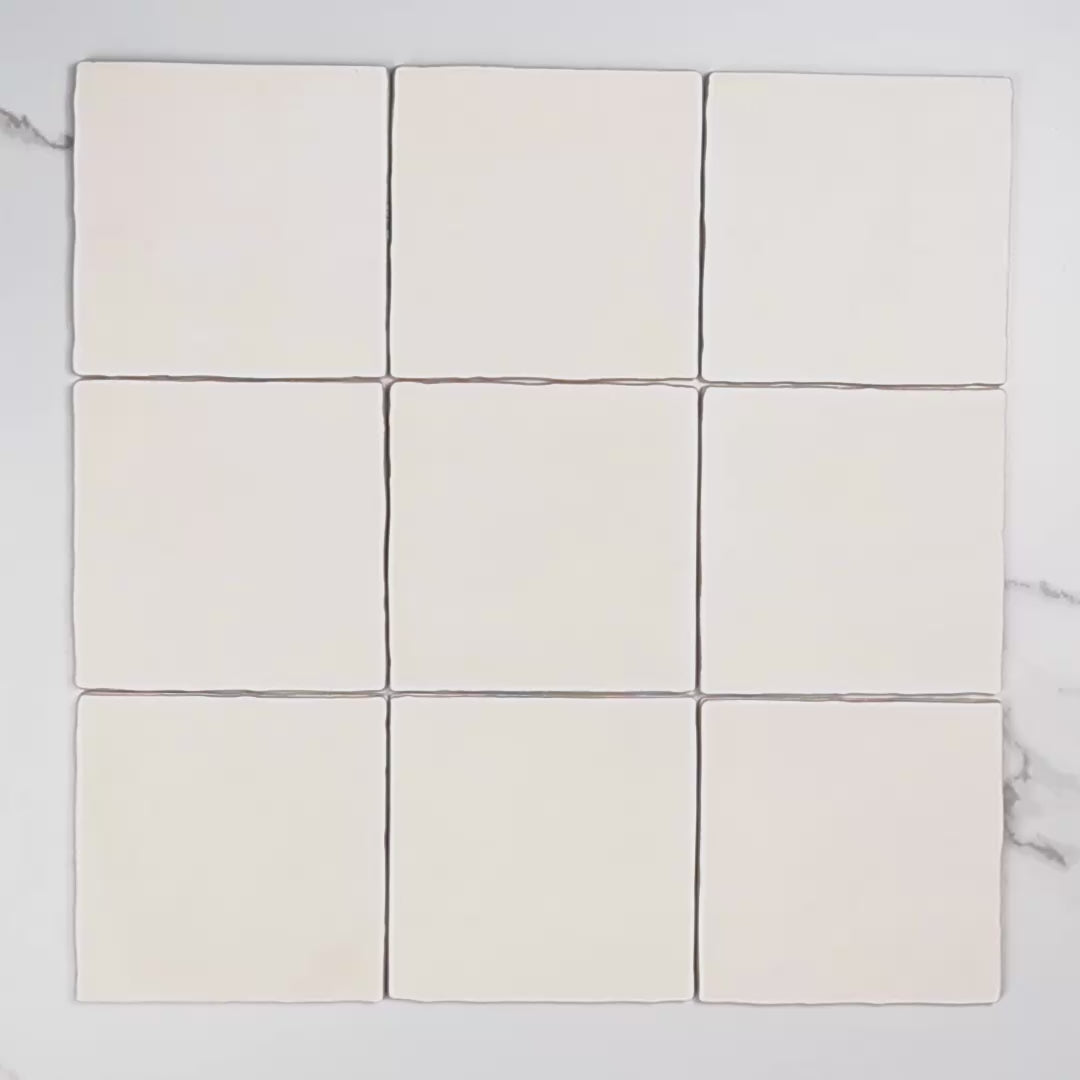 Tabarca Blanco Matt 150x150mm tile video