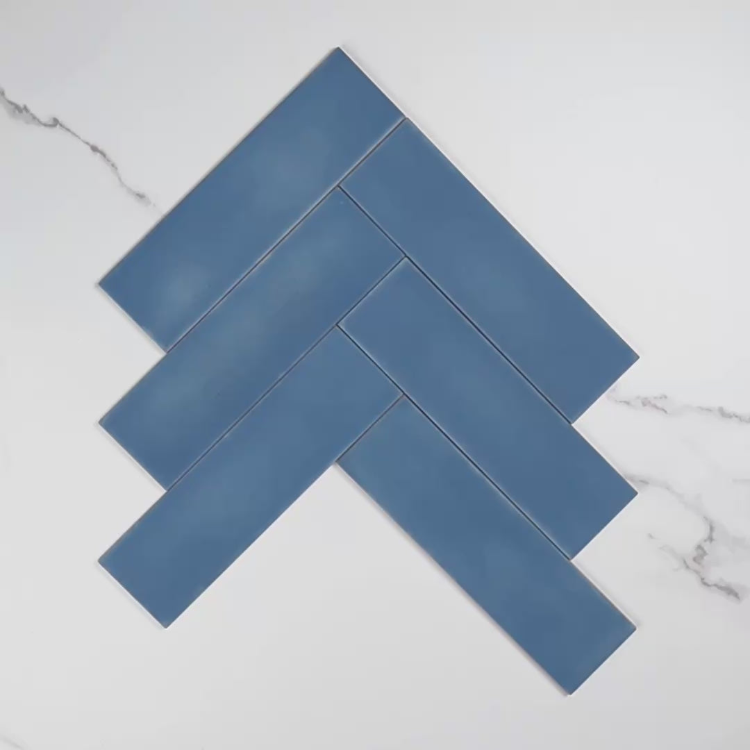 Milano Blu Matt 69x240mm tile video