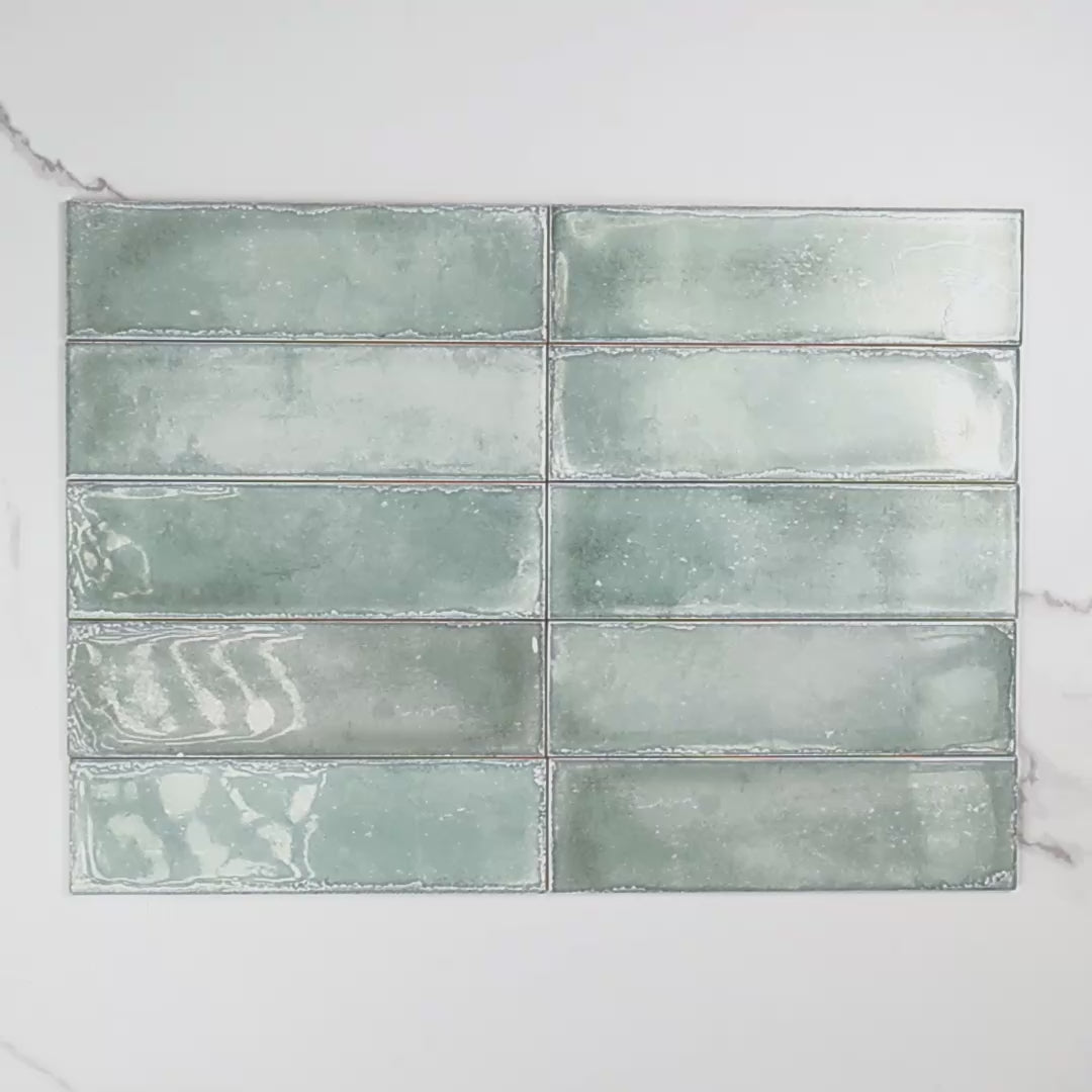 Atlantique Aquamarine Gloss 69x240mm tile video
