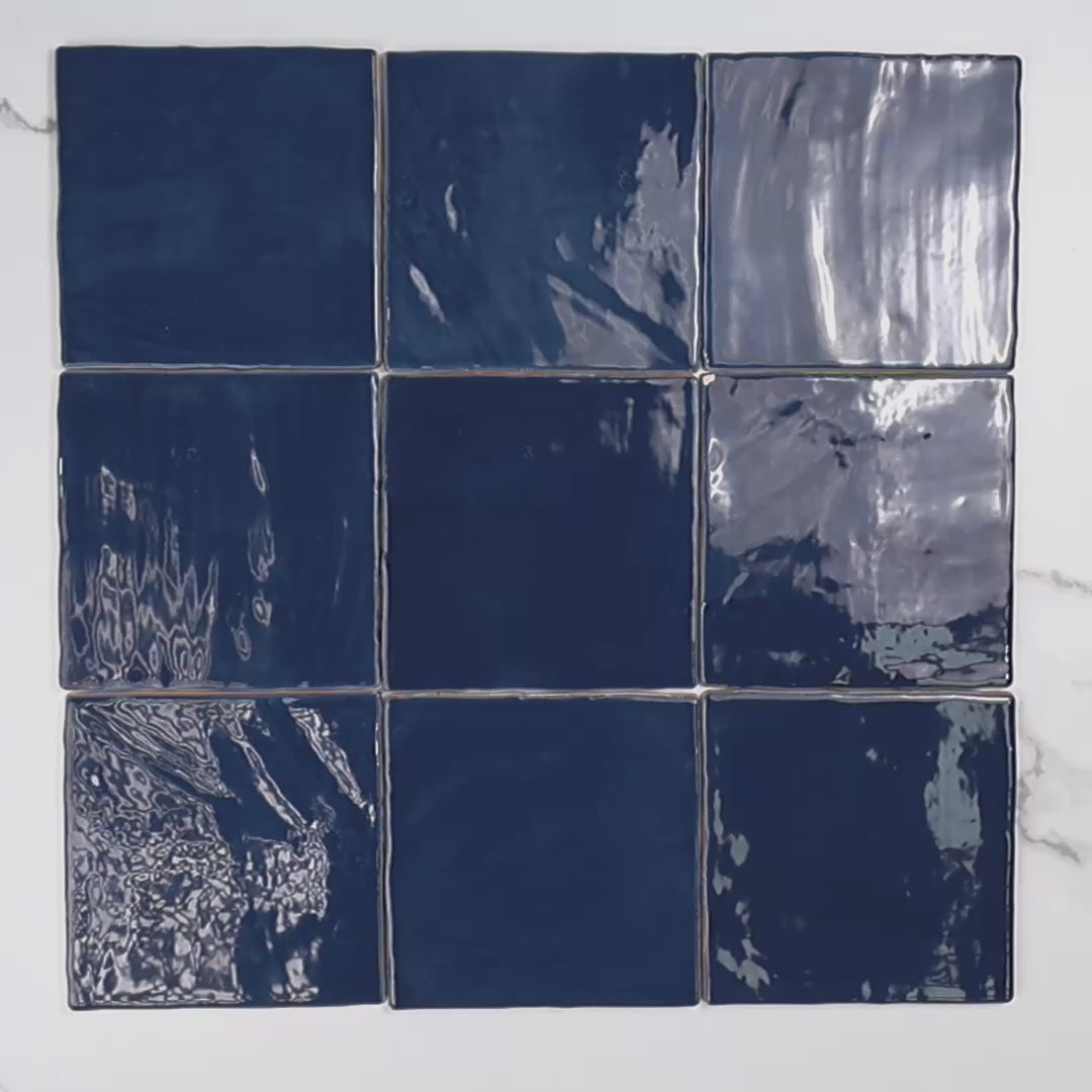 Tabarca Marino Gloss 150x150mm tile video