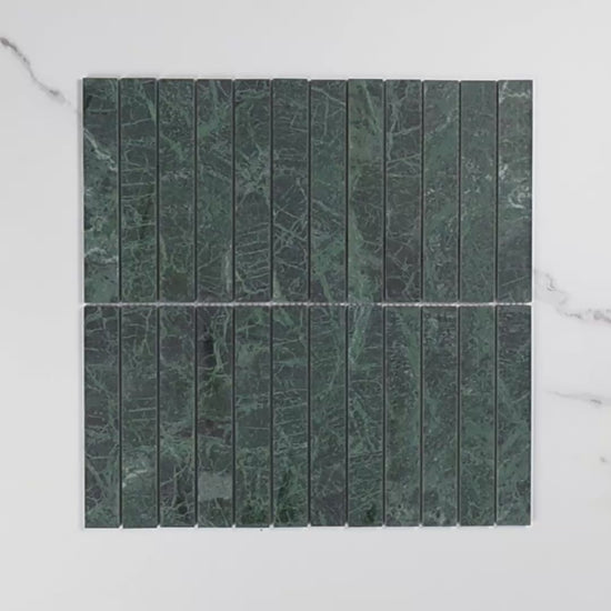 Elementa Verdi Alpi Finger Mosaic 23x148mm tile video