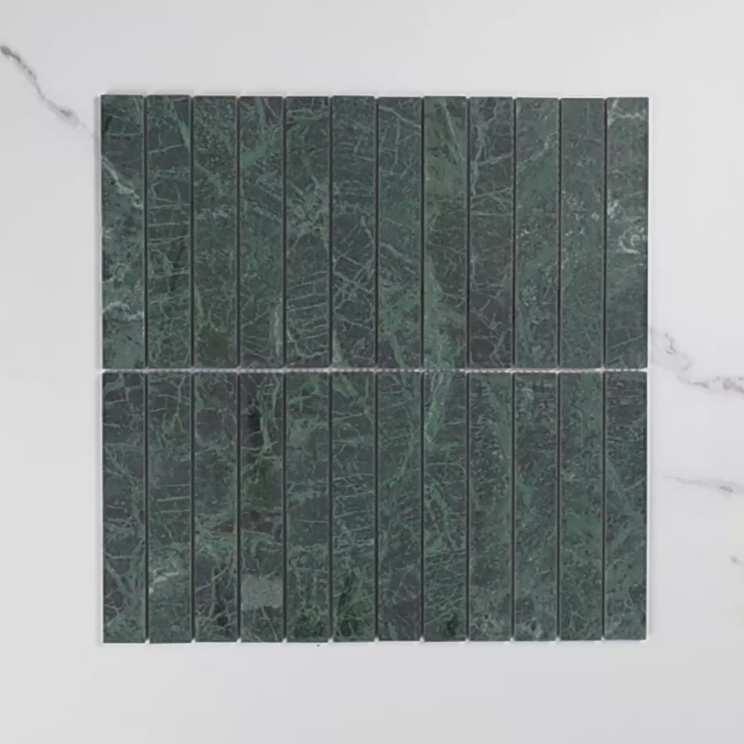 Elementa Verdi Alpi Finger Mosaic 23x148mm tile video
