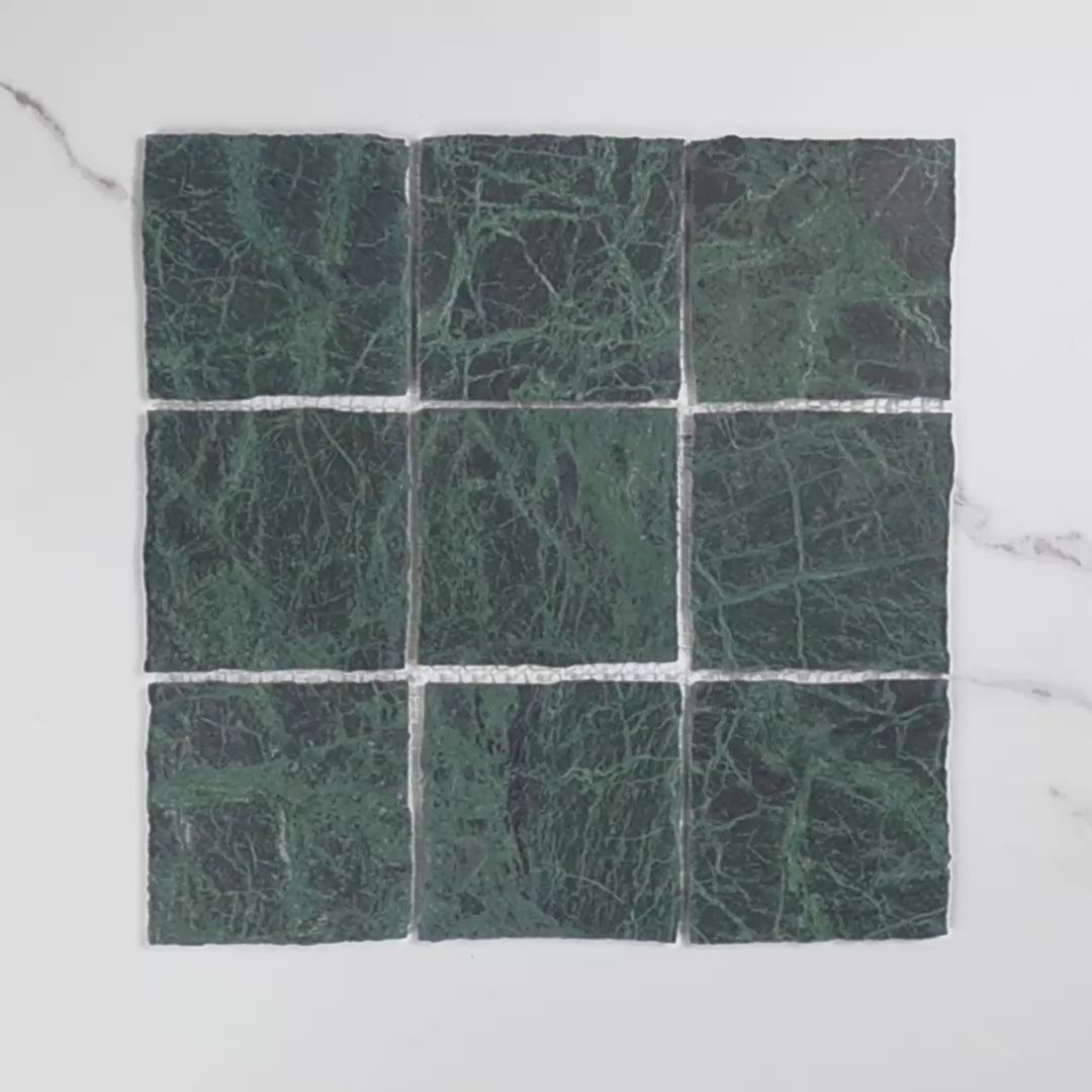 Elementa Verdi Alpi Mosaic 100x100mm tile video