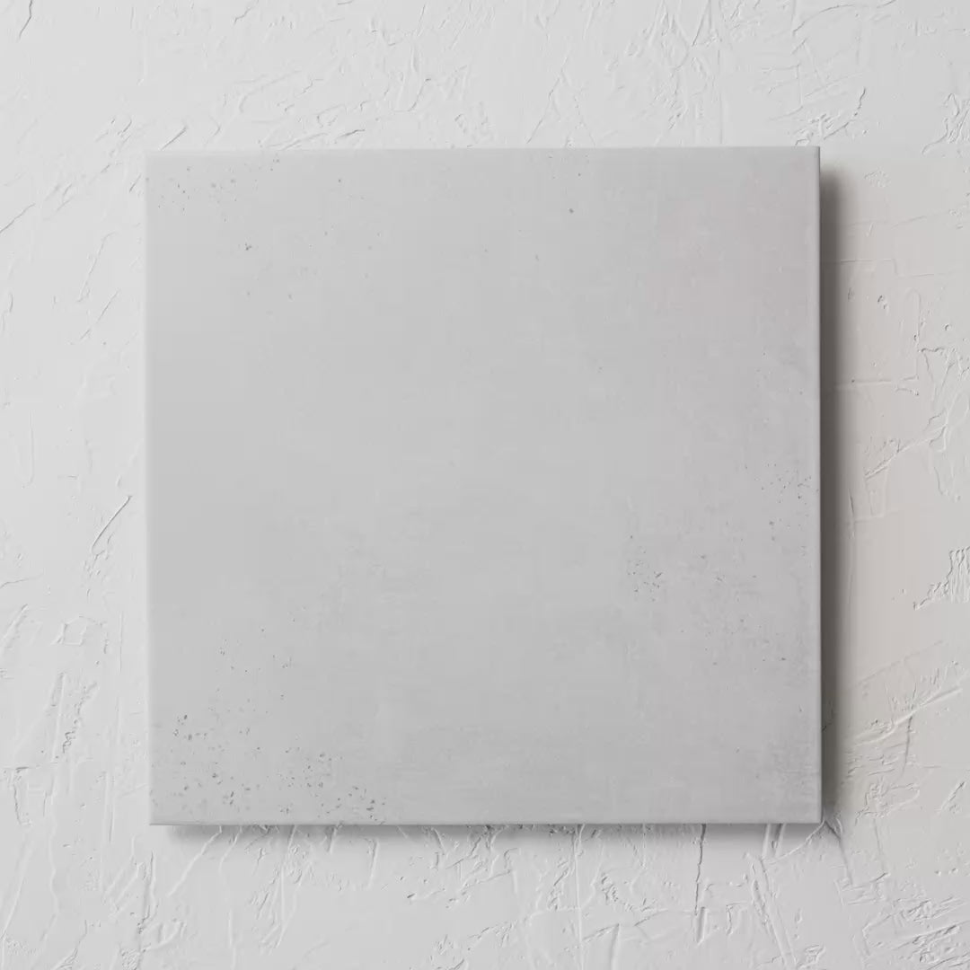 Kiewarra White 450X450Mm tile shown in hand