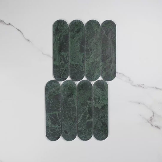 Elementa Verdi Alpi Cylinder Mosaic 50x198mm tile video