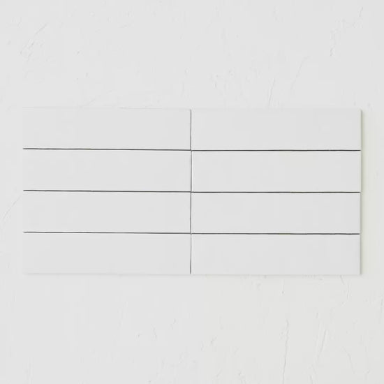 Bricks White Glossy Bricks White Glossy 60X246 tile shown in hand