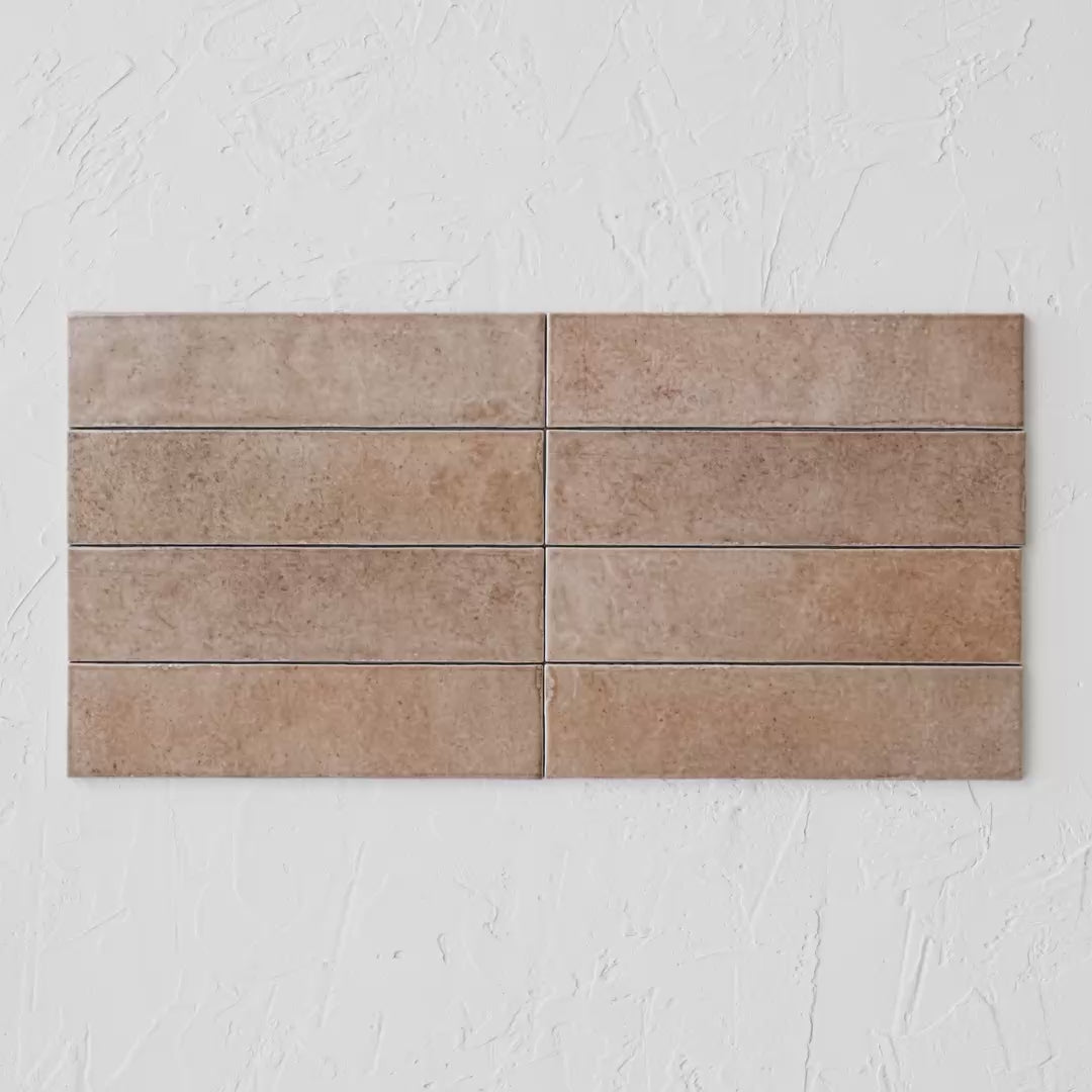 Bricks Cotto Glossy Bricks Cotto Glossy 60X246 tile shown in hand