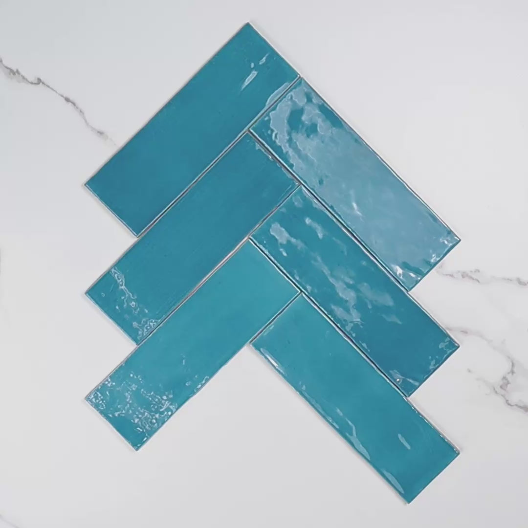 Tabarca Cielo Gloss 75x230mm tile video