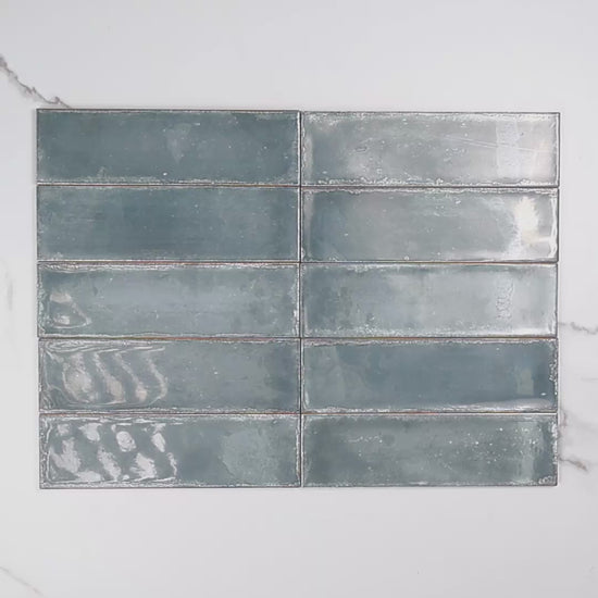 Atlantique Bleu Gloss 69x240mm tile video