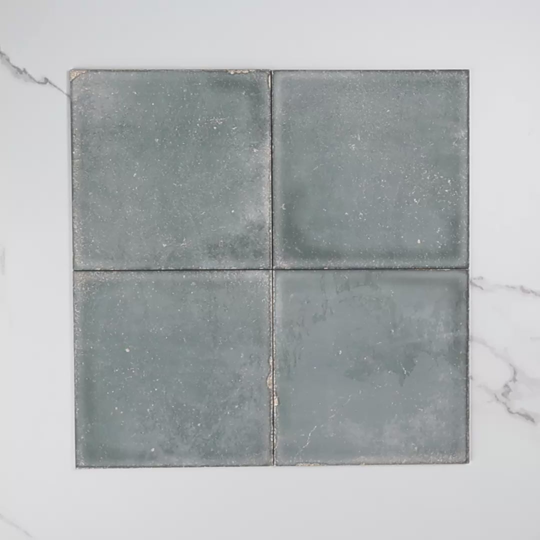 Atlantique Bleu Matt 200x200mm tile video