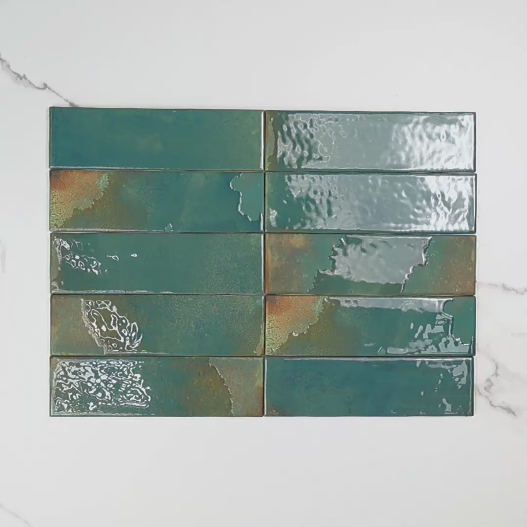 Granadella Esmeralda Gloss 64x223mm tile video
