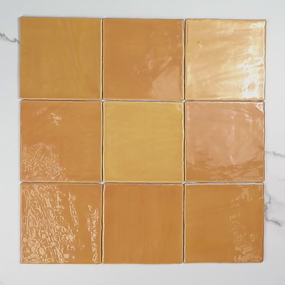 Tabarca Miel Gloss 150x150mm tile video