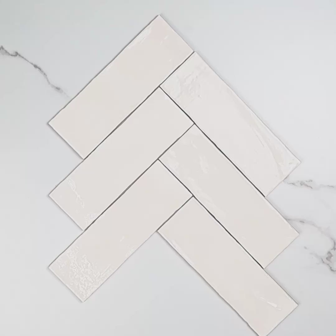 Tabarca Blanco Gloss 75x230mm tile video