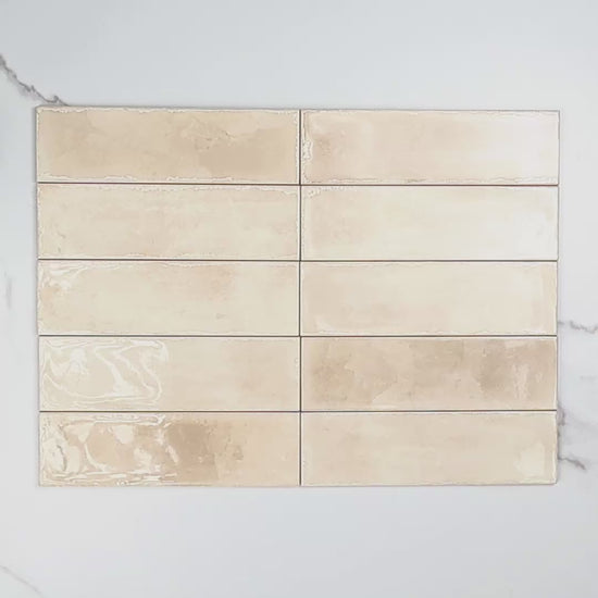 Atlantique Amande Gloss 69x240mm tile video