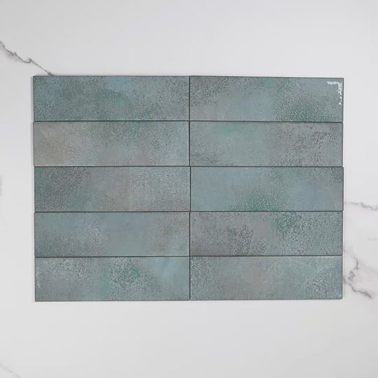 Greenland Teal Matt 64x223mm tile video