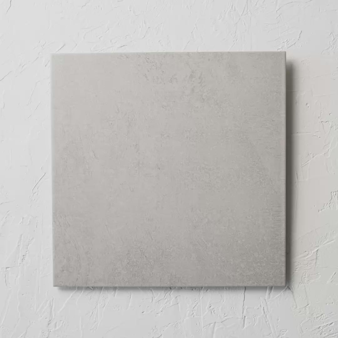 Castle White Matte 450X450Mm tile shown in hand