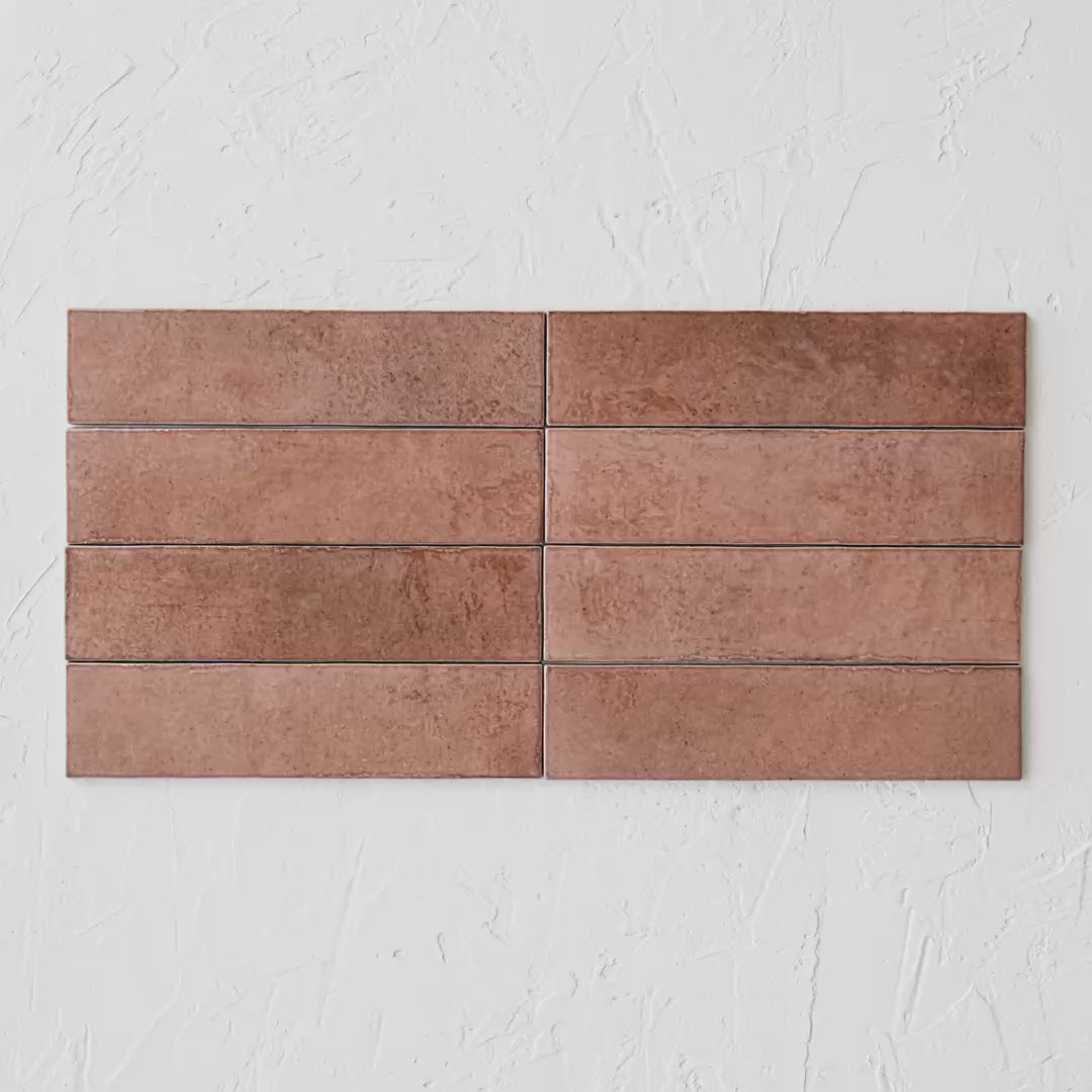Bricks Mattone Glossy Bricks Mattone Glossy 60X246 tile shown in hand
