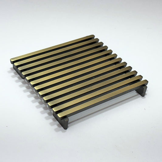 Retro Floor Waste Cover Antique Brass 115x115mm