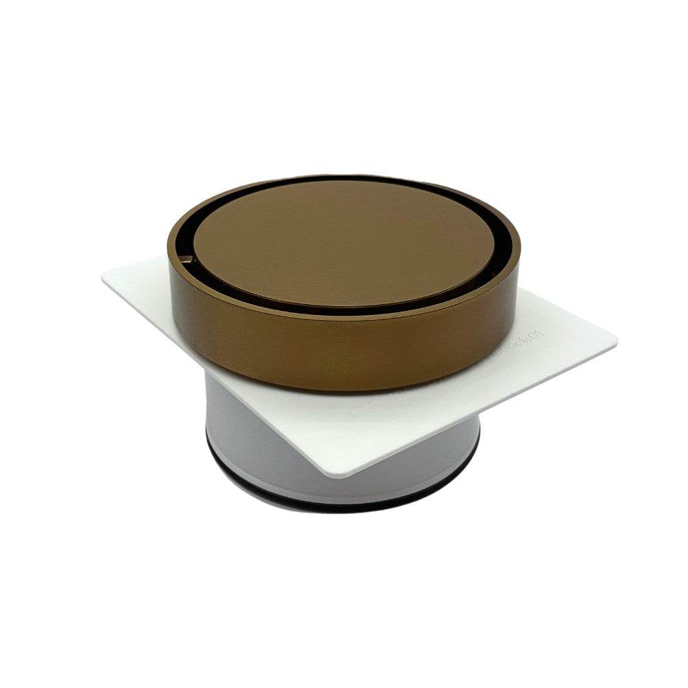 Round Tile Insert Floor Waste with Puddle Flange Copper 50mm Outlet 120mm