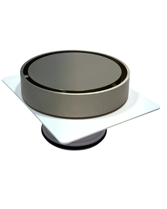 Round Tile Insert Floor Waste with Puddle Flange Satin Nickel 50mm Outlet 120mm