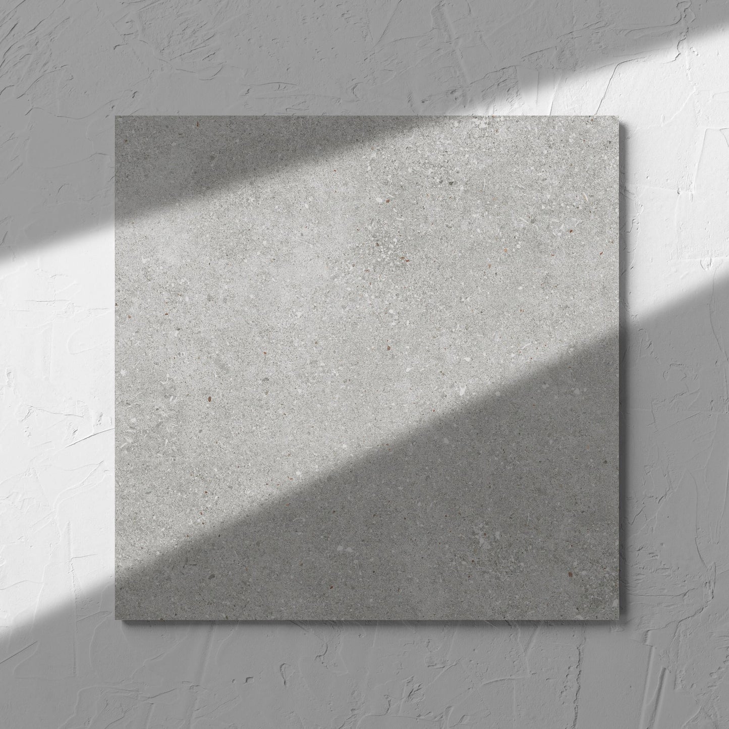 Serenity Urban Stone 300x300mm tile in soft natural window light, showing the matt surface