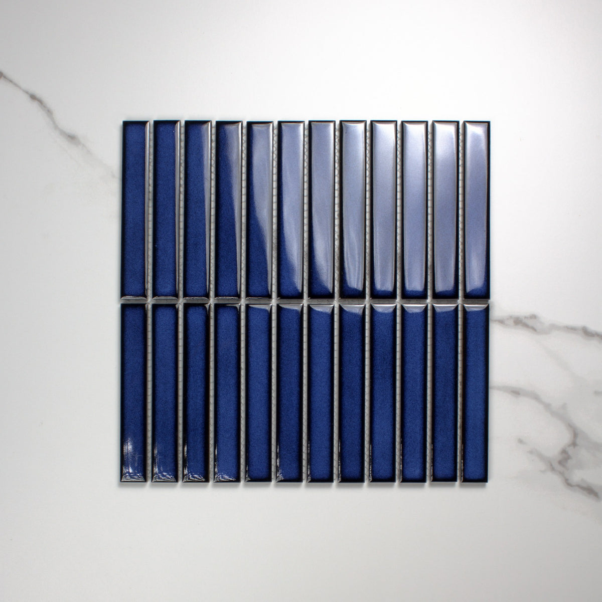 Shadow Blue Green Gloss KitKat Straight Bone Pattern 22x145mm top view