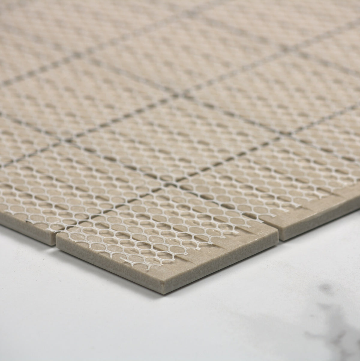 Smoke Grey Gloss Porcelain Glazed Square 48x48mm angle view