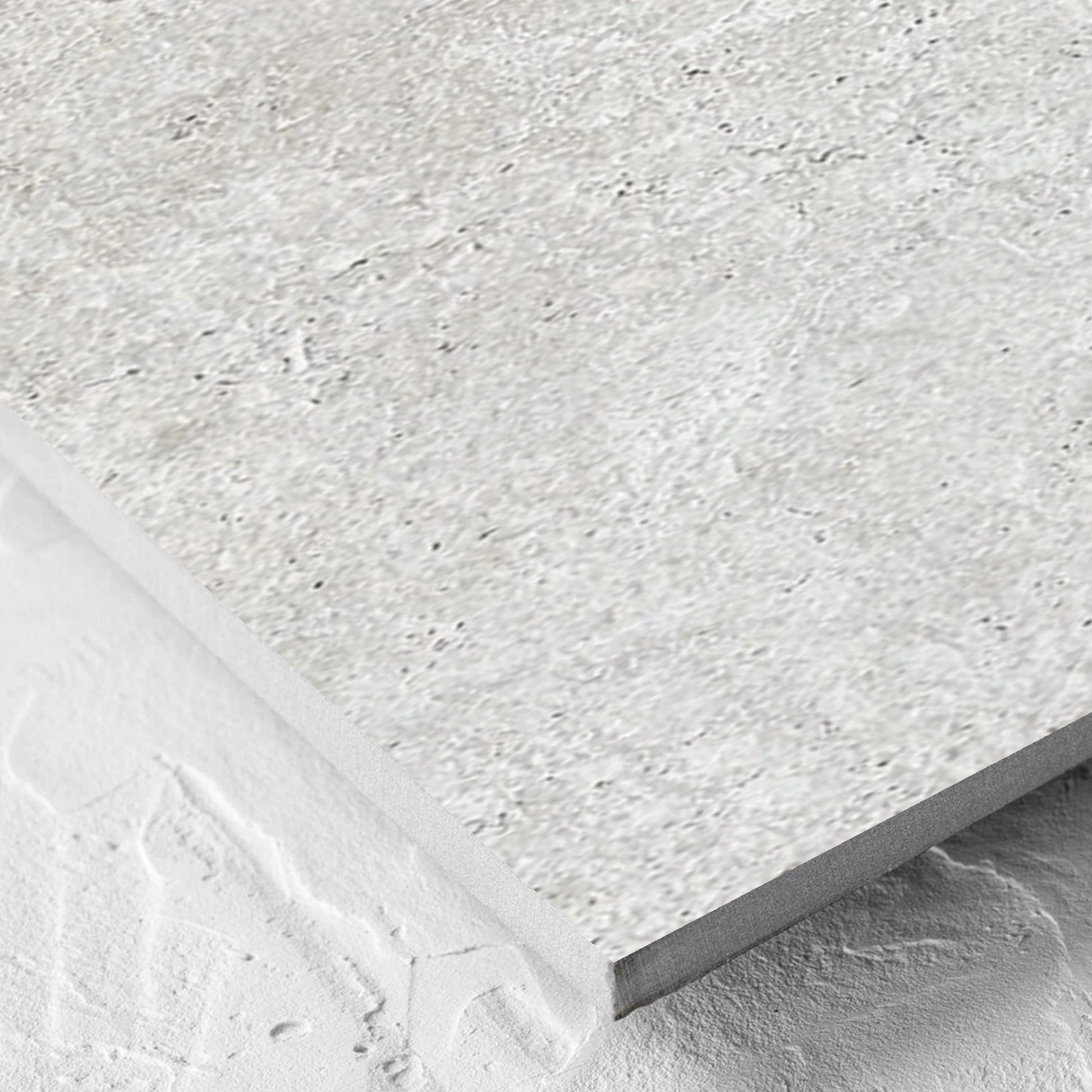 Corner close-up of the Stella Ash Matt 300x600mm tile showing the tile surface and the edge profile