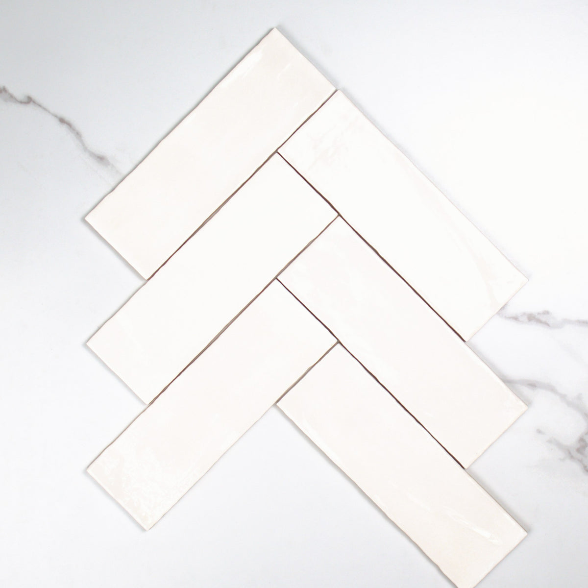 Tabarca Blanco Gloss 75x230mm top view