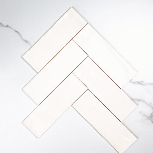 Tabarca Blanco Gloss 75x230mm top view