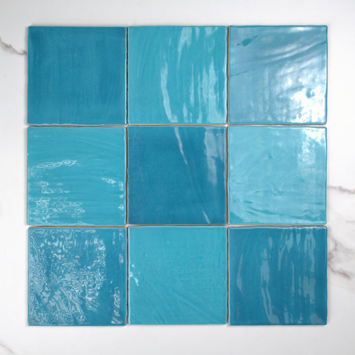 Tabarca Cielo Gloss 150x150mm top view