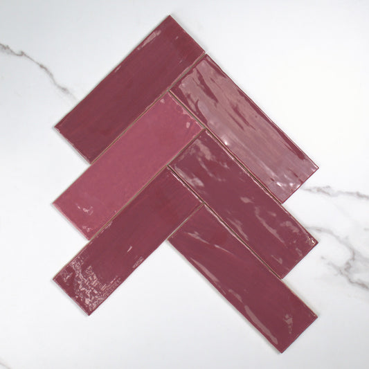 Tabarca Granate Gloss 75x230mm top view