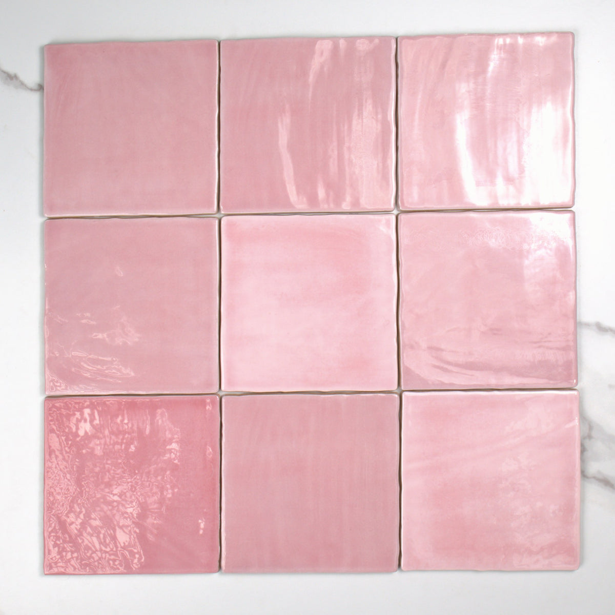 Tabarca Rosa Gloss 150x150mm top view