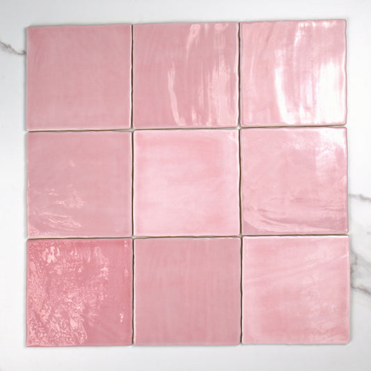 Tabarca Rosa Gloss 150x150mm top view